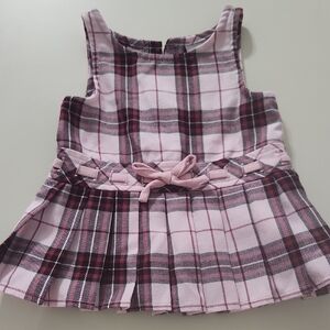 Plaid Pink and Black Sleeveless Dress